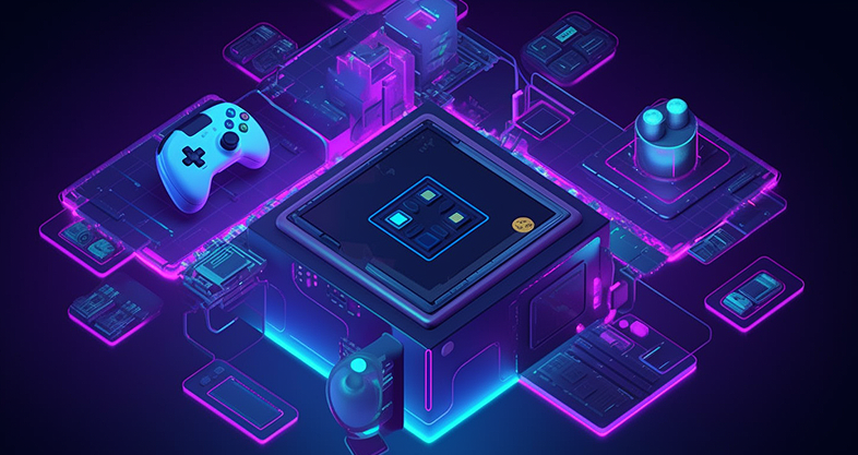 Utilizando a tecnologia blockchain, um criador de jogos pode conceber um ambiente onde os jogadores jogam e gastam a moeda do jogo para comprar itens do jogo.