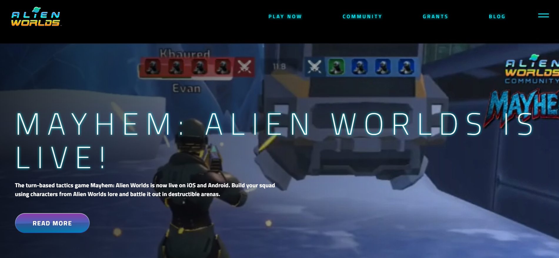 Alien Worlds公式ホームページ、Mayhemを発表：Alien WorldsモバイルタクティクスゲームがiOSとAndroidでライブ配信 - 無料の暗号マイニングとNFTブロックチェーンゲーム。