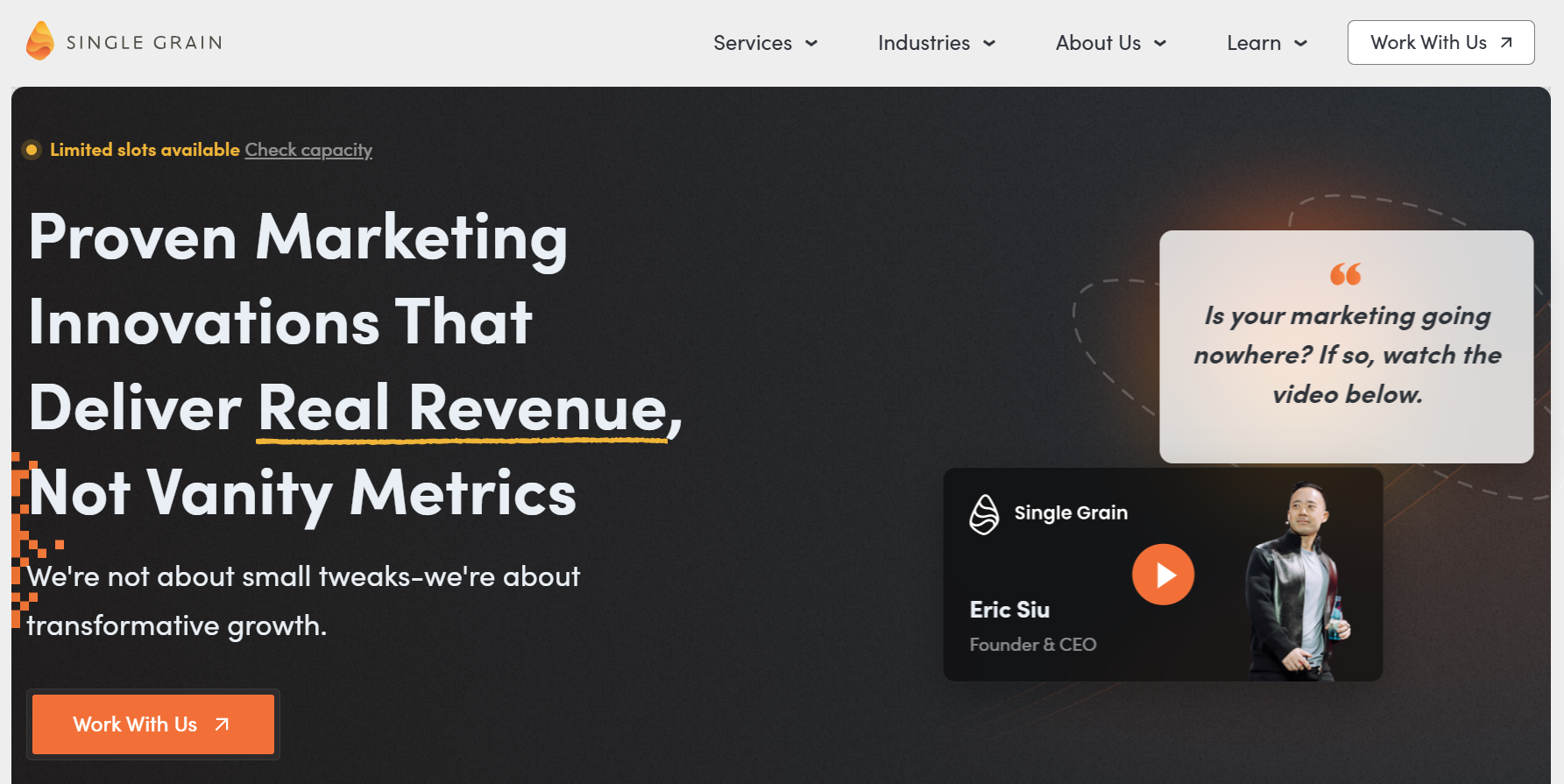 Single Grain Digital Marketing with Crypto Focus.
