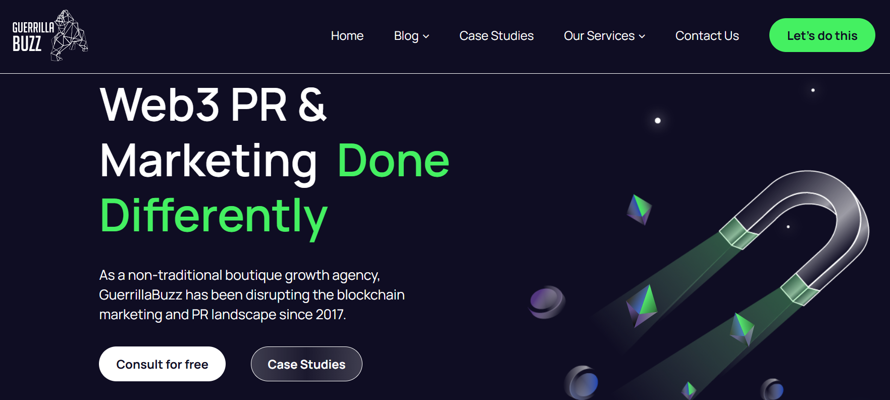GuerillaBuzz Content Marketing & SEO for Blockchain.