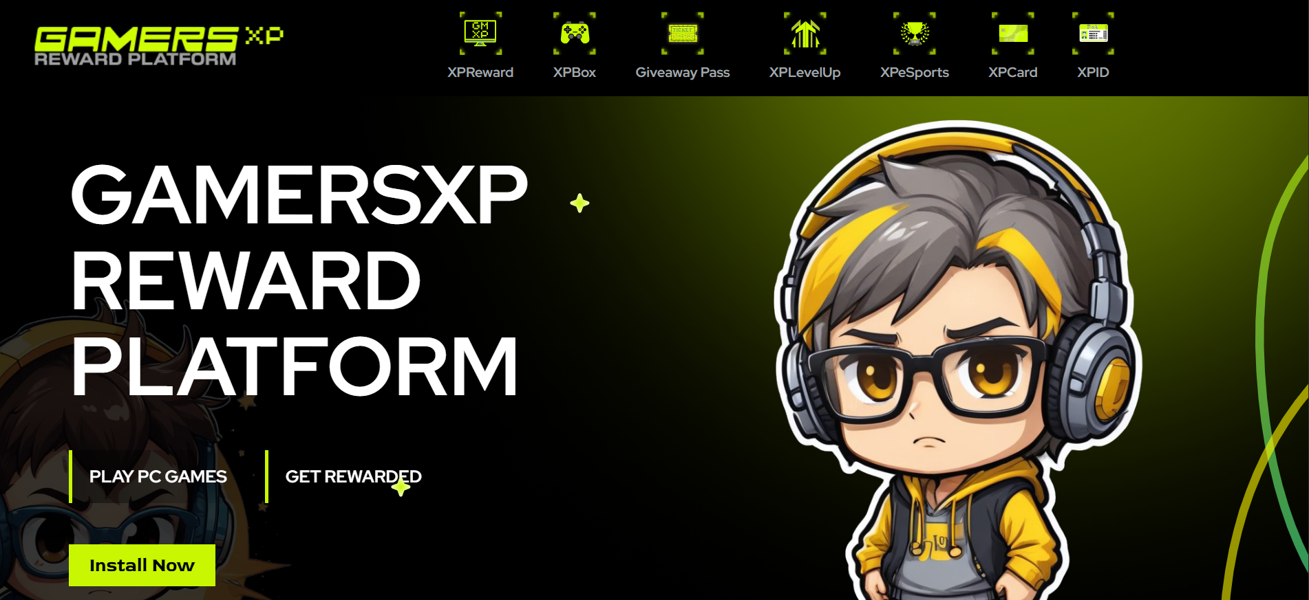 GamersXP 主页展示社区驱动的 "游戏赚钱 "游戏