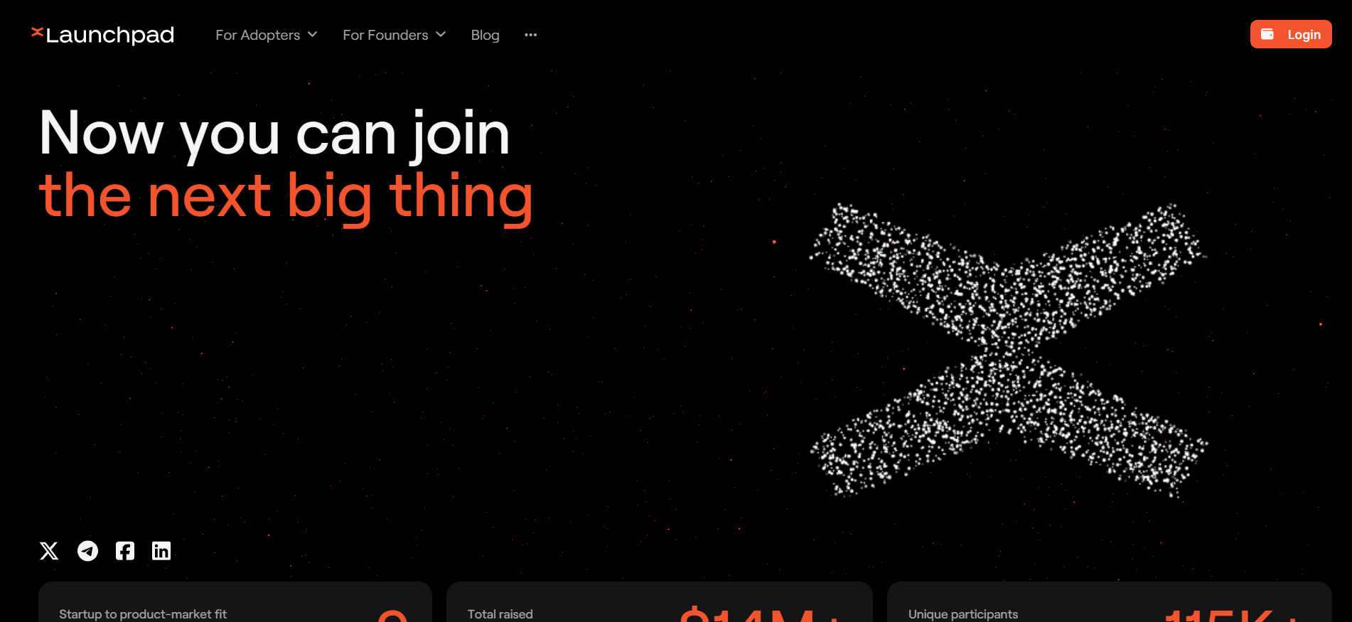 xLaunchpad 主页截图,显示 MultiversX 集成、合规功能和启动支持资源。