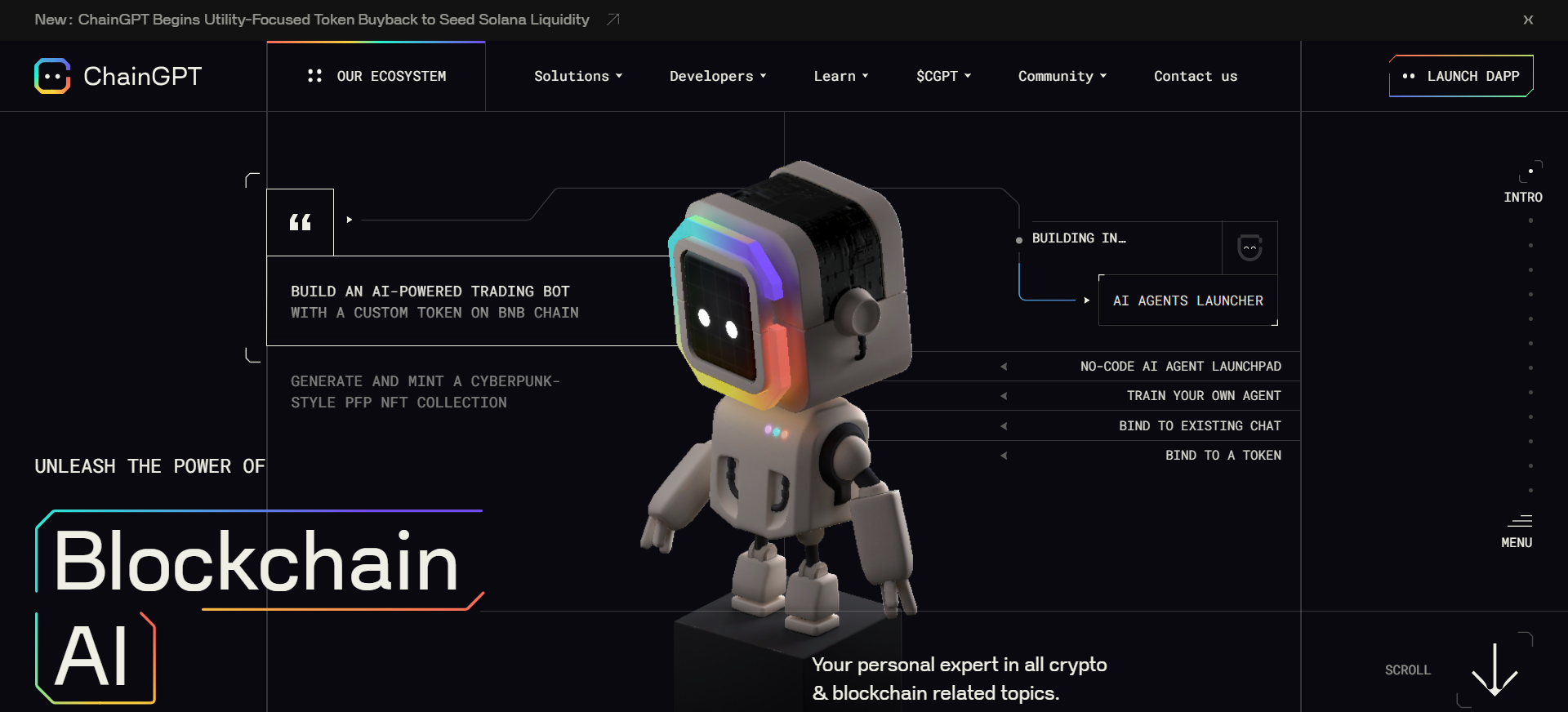 ChainGPT crypto AI tools for smart contracts, new ai crypto coins