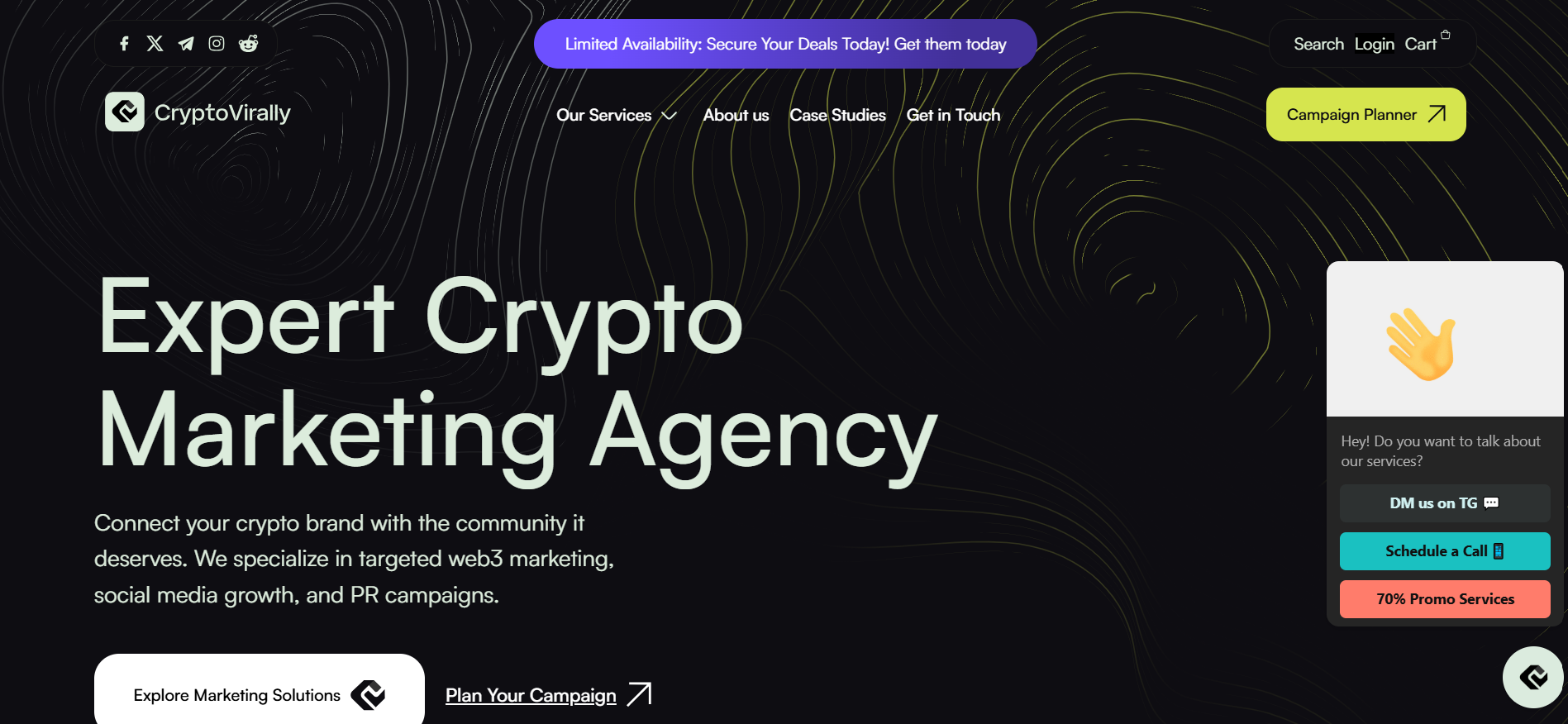 CryptoVirally expert crypto marketing agency specializing in targeted Web3 PR,
social media growth, and press distribution across 75+ blockchain and finance outlets.
