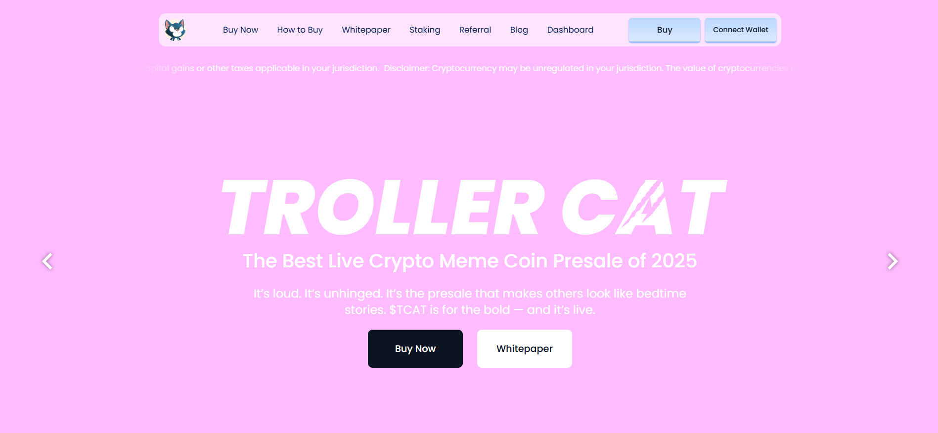 Troller Cat 主页 - 预售新纪念币的 P2E 和盯盘功能的厚脸皮猫咪大乱斗