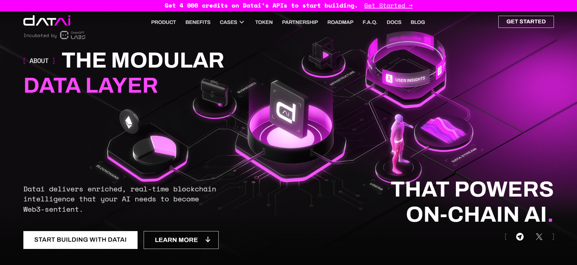 Datai Networkホームページ、暗号のプリセールスで2500万ドルの評価額のAIデータインフラを発表 8月