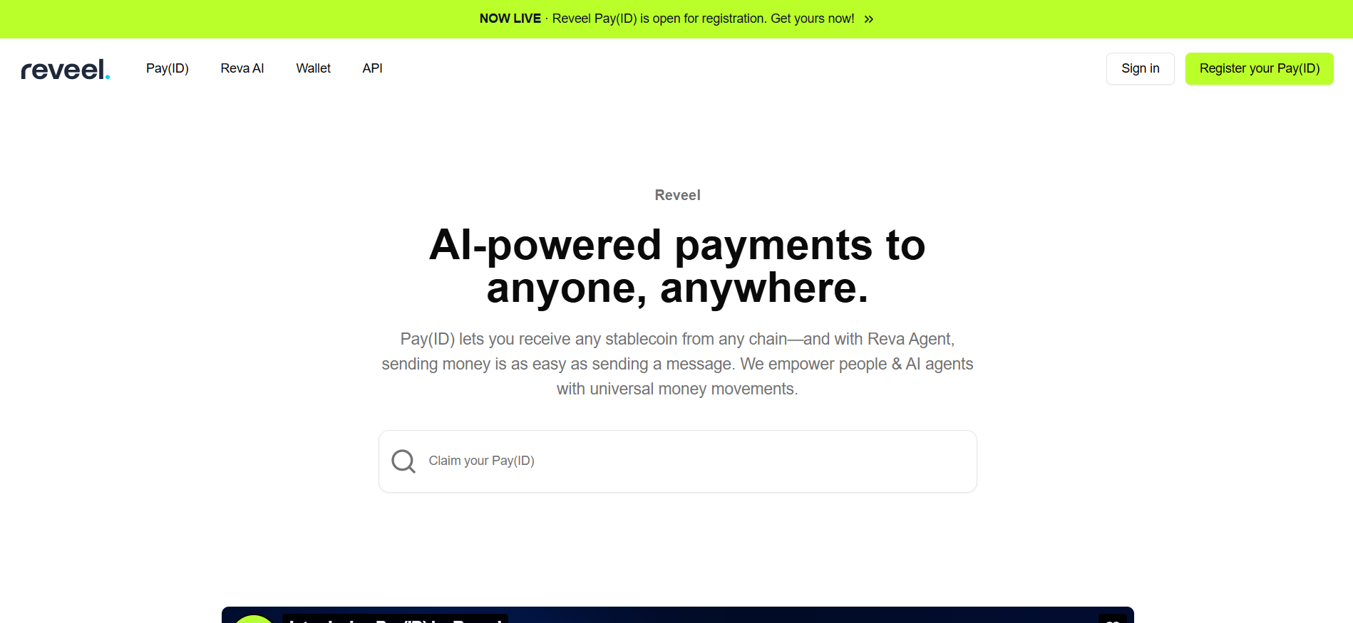 Reveel PayID المستقر العالمي للعملة الرقمية المستقرة مع توجيه الدفع بالذكاء الاصطناعي في أفضل عمليات الدفع المسبق للعملات الرقمية للاستثمار في المشهد