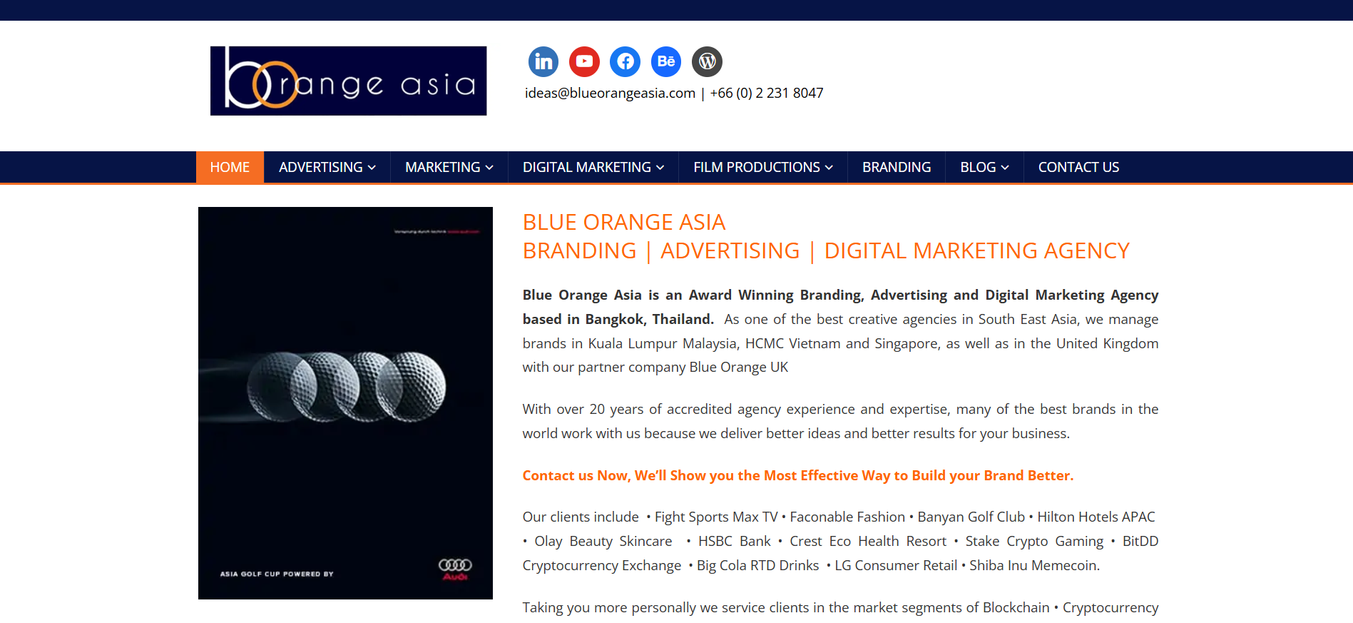 总部位于新加坡的 Blue Orange Asia 主页作为最佳加密货币社区建设机构，重点介绍了东南亚的加密货币专业知识。