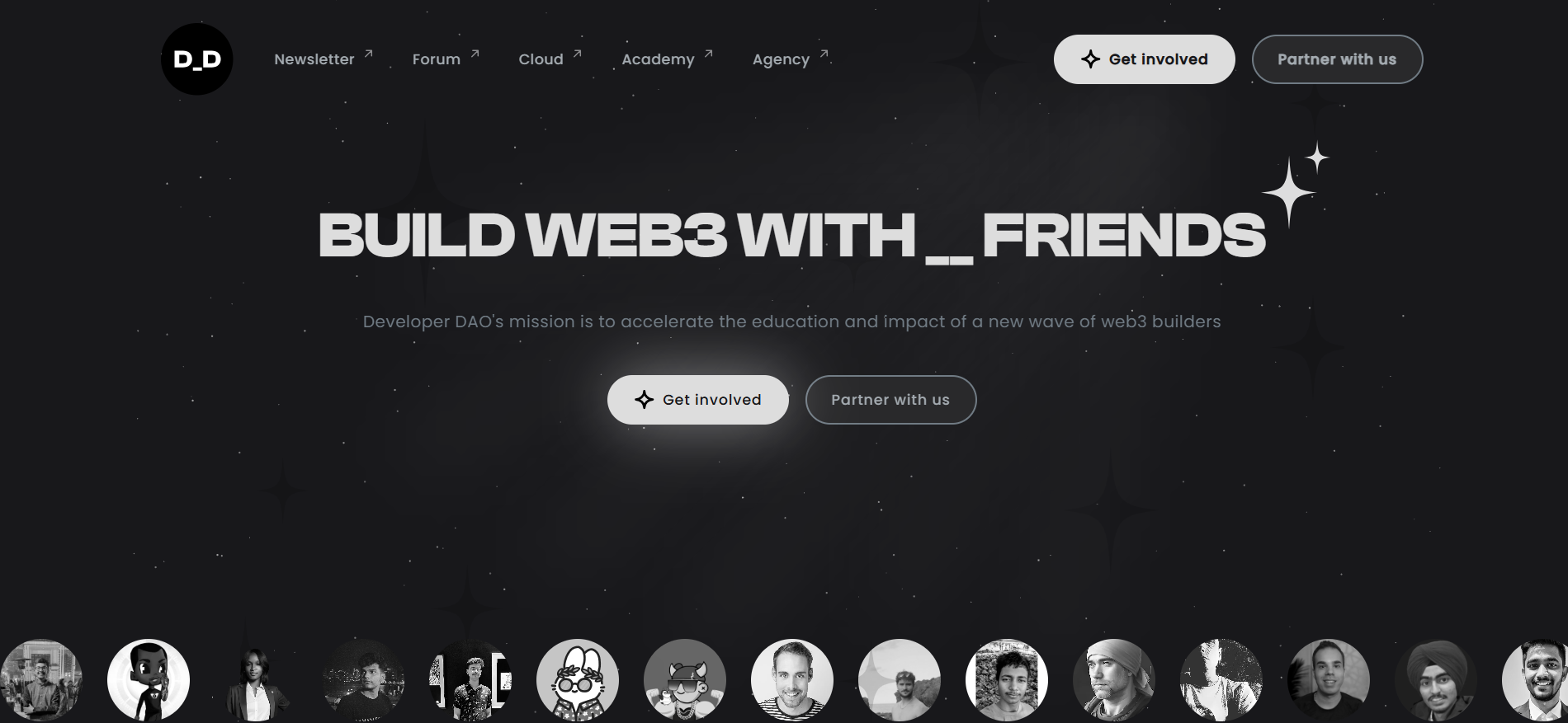 منصة DAO للمطورين التي تعرض شبكة عالمية تضم 5,000 مطور ومصممي Web3 وأفضل مجتمعات التشفير التي يمكن متابعتها لتوظيف المواهب التقنية.