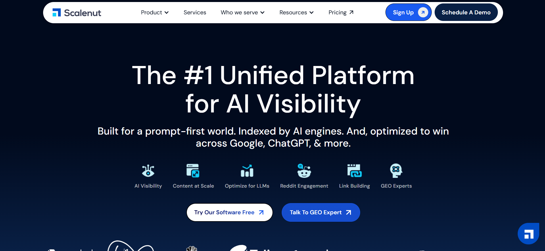 Scalenut AI-SEO platform dashboard displaying automated content creation and expert-led services as best AI optimization agency for scalable content marketing.