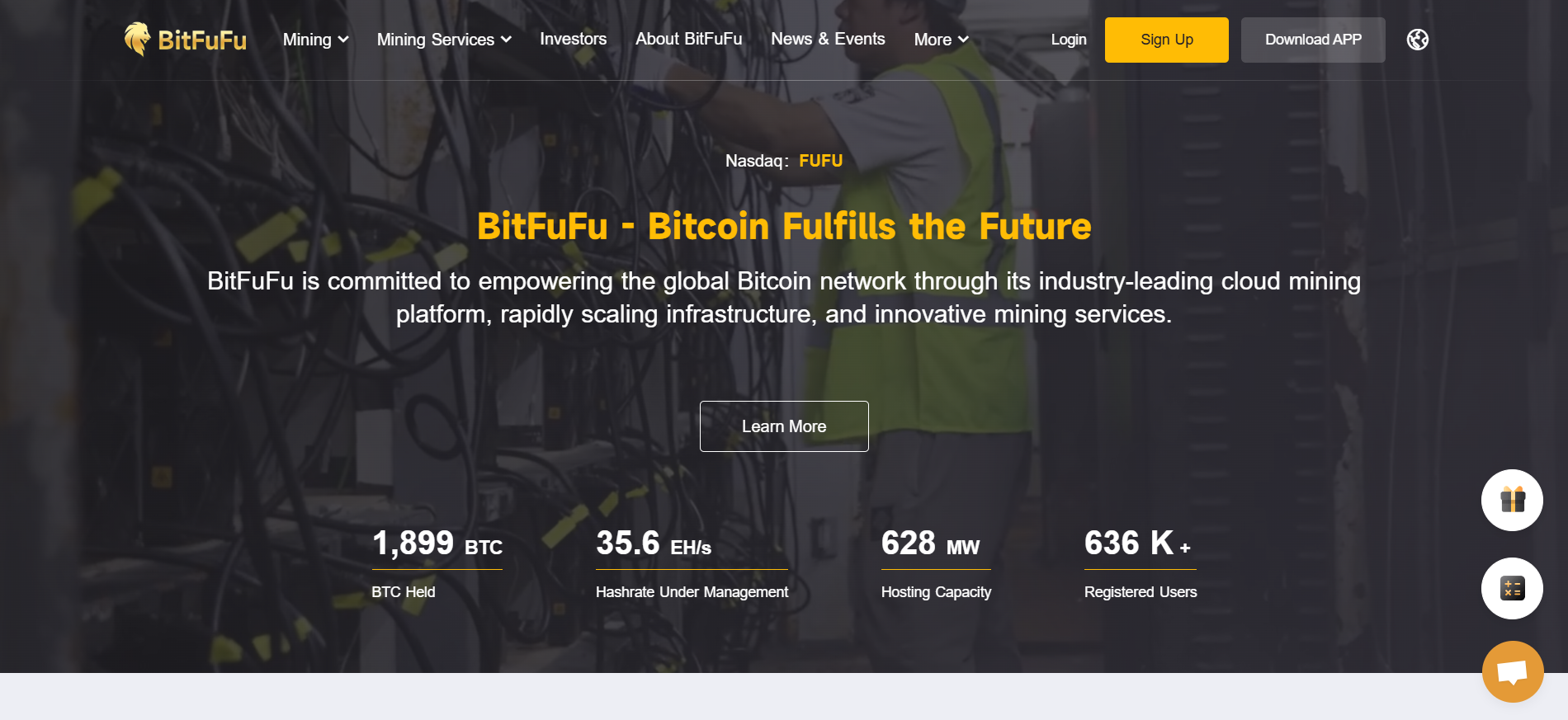 BitFuFu Plataforma institucional de mineração em nuvem listada na NASDAQ e apoiada pela Bitmain entre as melhores plataformas de mineração em nuvem 2025.