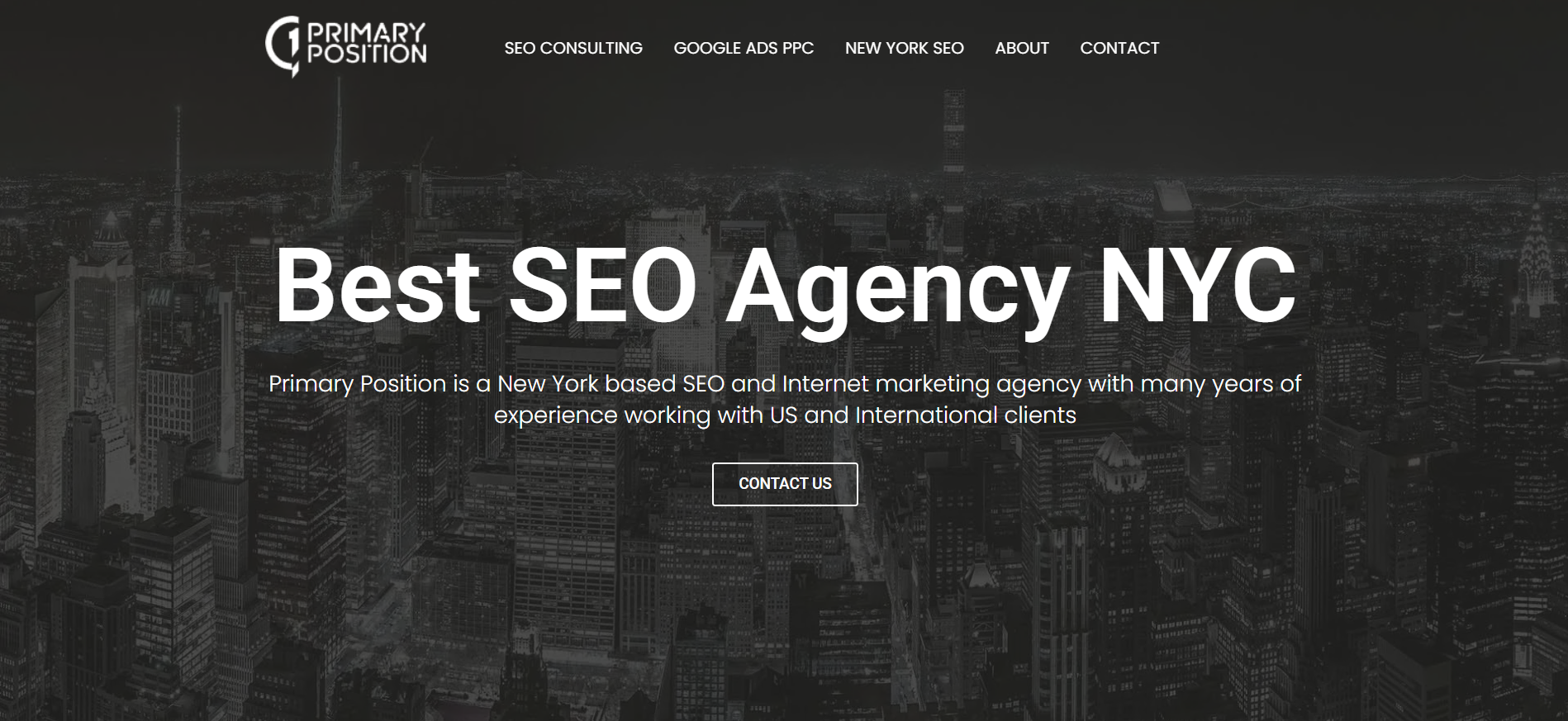 Primary Position website showcasing Manhattan-based B2B technology SEO services and advanced new york seo company optimization strategies.