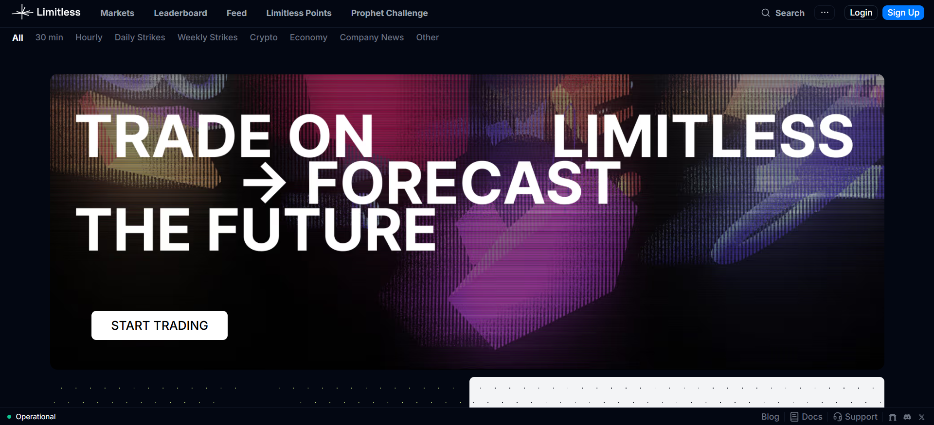 Limitless Exchange prediction market interface on Base blockchain featuring hourly trading options among best crypto presales to invest in October 2025.