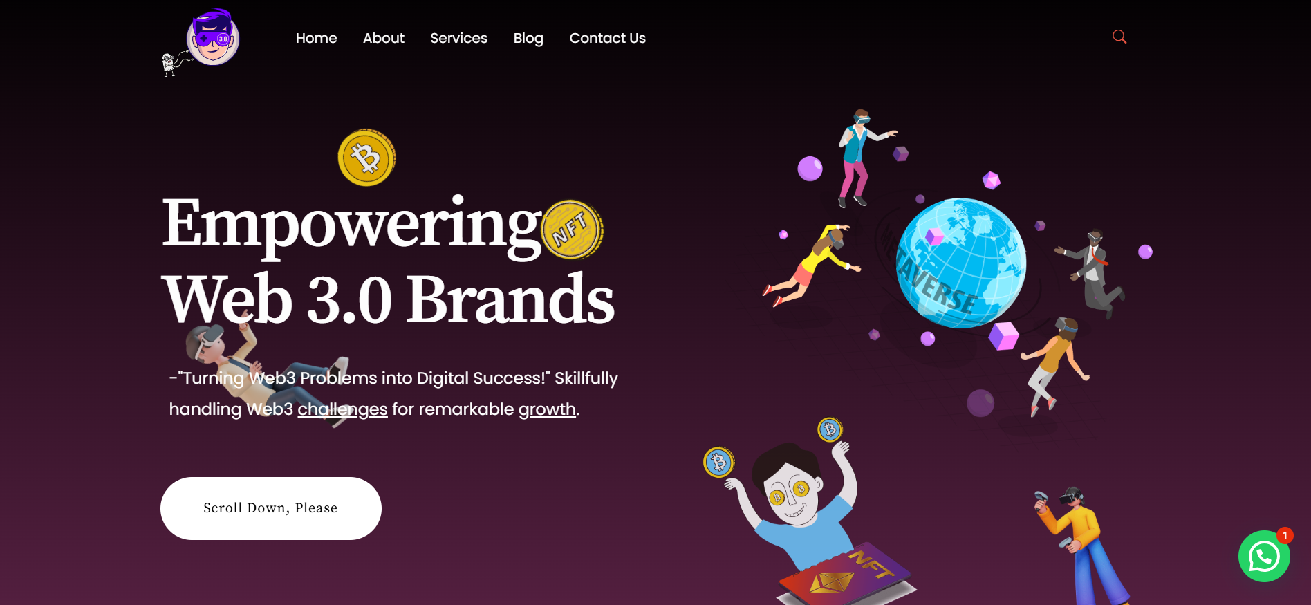 Web3 MoJo homepage displaying affordable crypto influencer marketing packages for Discord, Telegram, and Twitter community building.