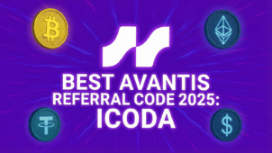 Bester Avantis Empfehlungscode 2025 ICODA - sparen Sie bis zu 15% der Handelsgebühren für Bitcoin, Ethereum und Krypto-Derivate auf Base blockchain DEX.
