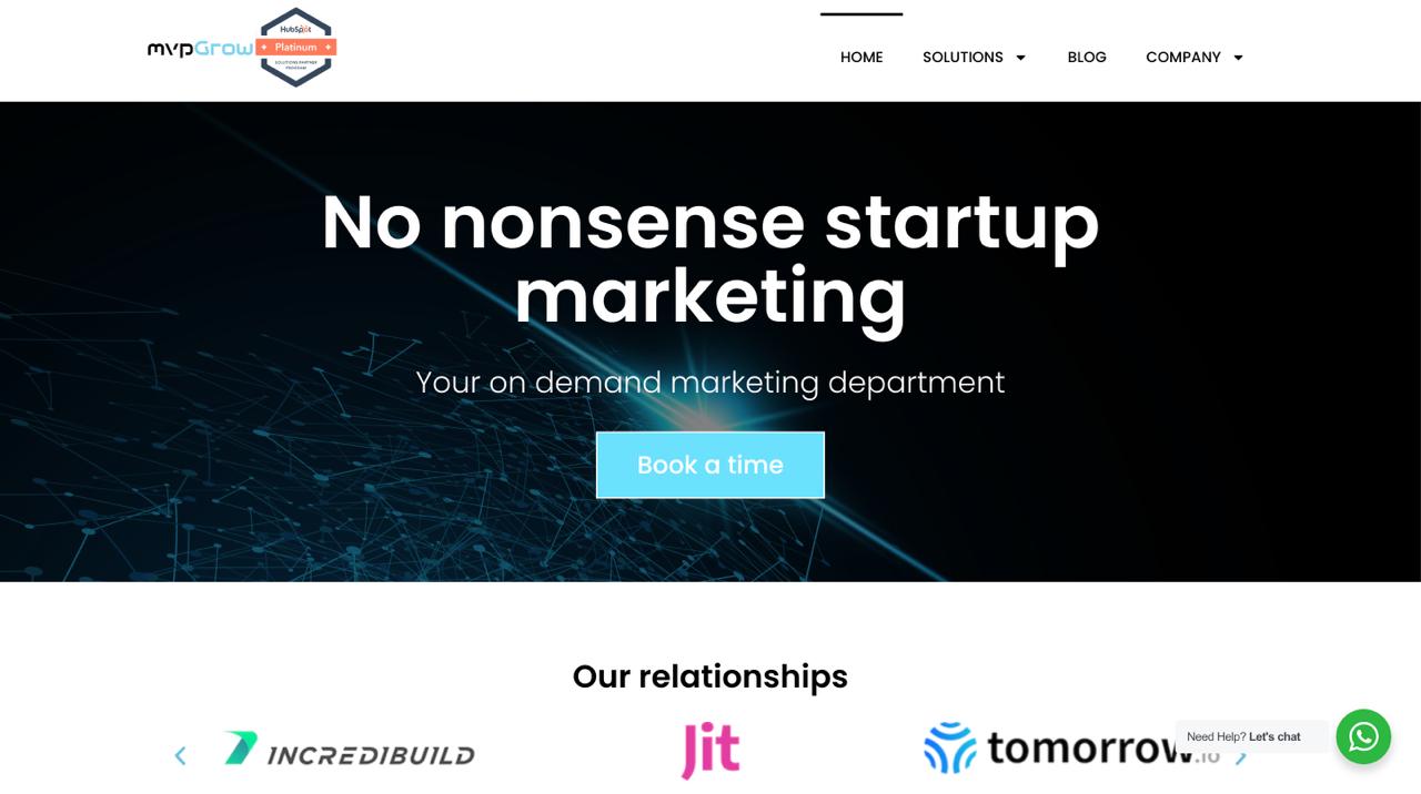 وكالة تسويق الشركات الناشئة MVP Grow التي تقدم حلول النمو عند الطلب والاستراتيجية الرقمية القائمة على النتائج.