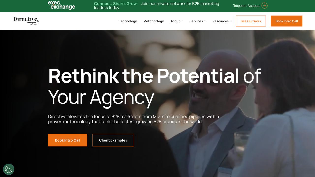 Directive Consulting homepage enterprise B2B customer generation AI SEO services