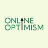 Online Optimism logo creative reddit marketing agency