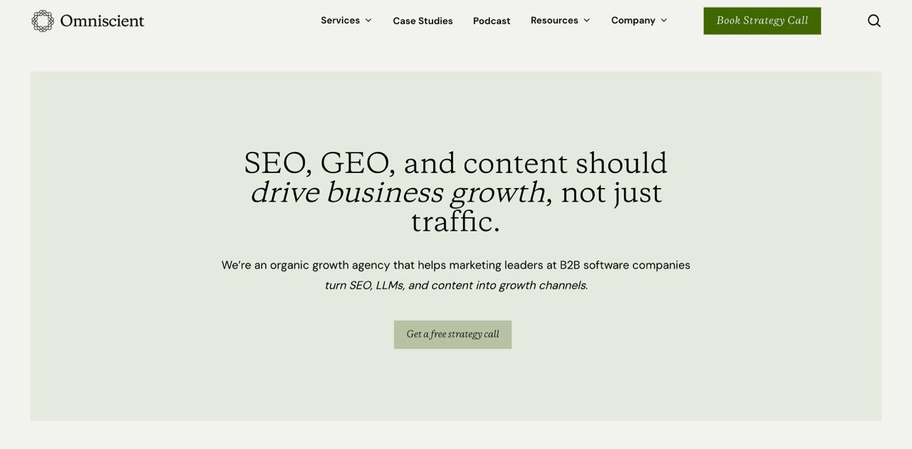 واجهة استراتيجية الصوت المحيطي الرقمي الشامل لـ SEO لشركات البرمجيات مع خدمات البحث بالذكاء الاصطناعي