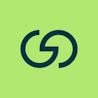 GRVT crypto exchange logo featuring interlocking G symbols in dark blue on lime green background.