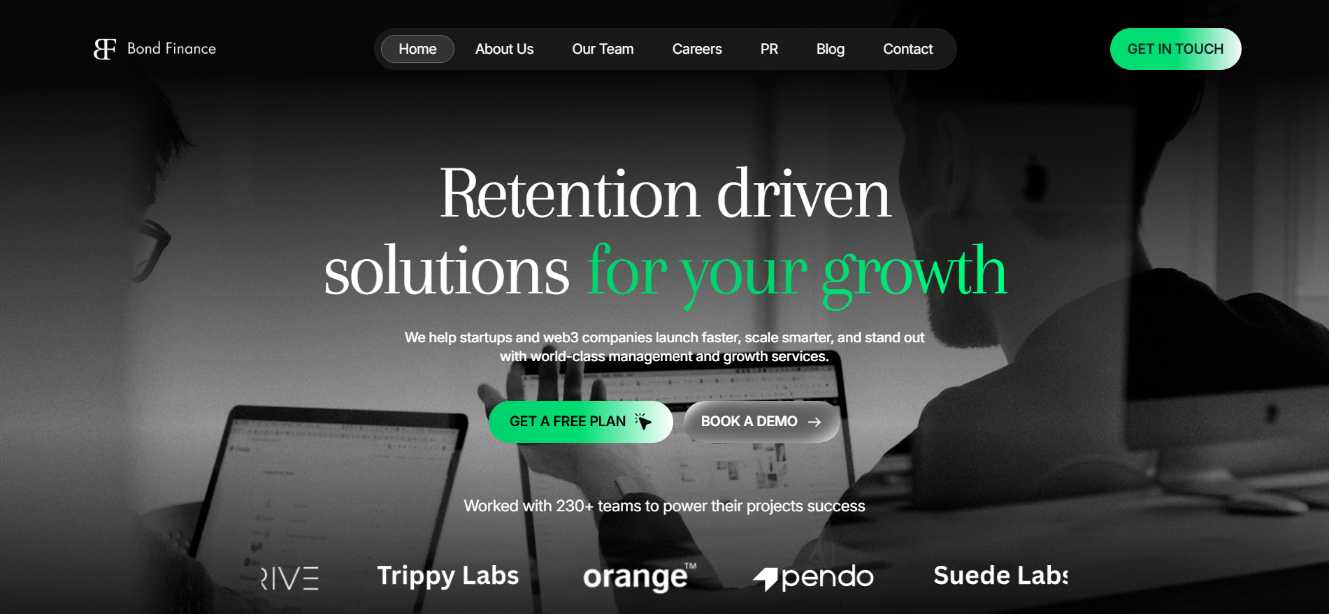 Bond Finance retention-driven growth solutions helping Web3 startups scale with strategic marketing consulting services.