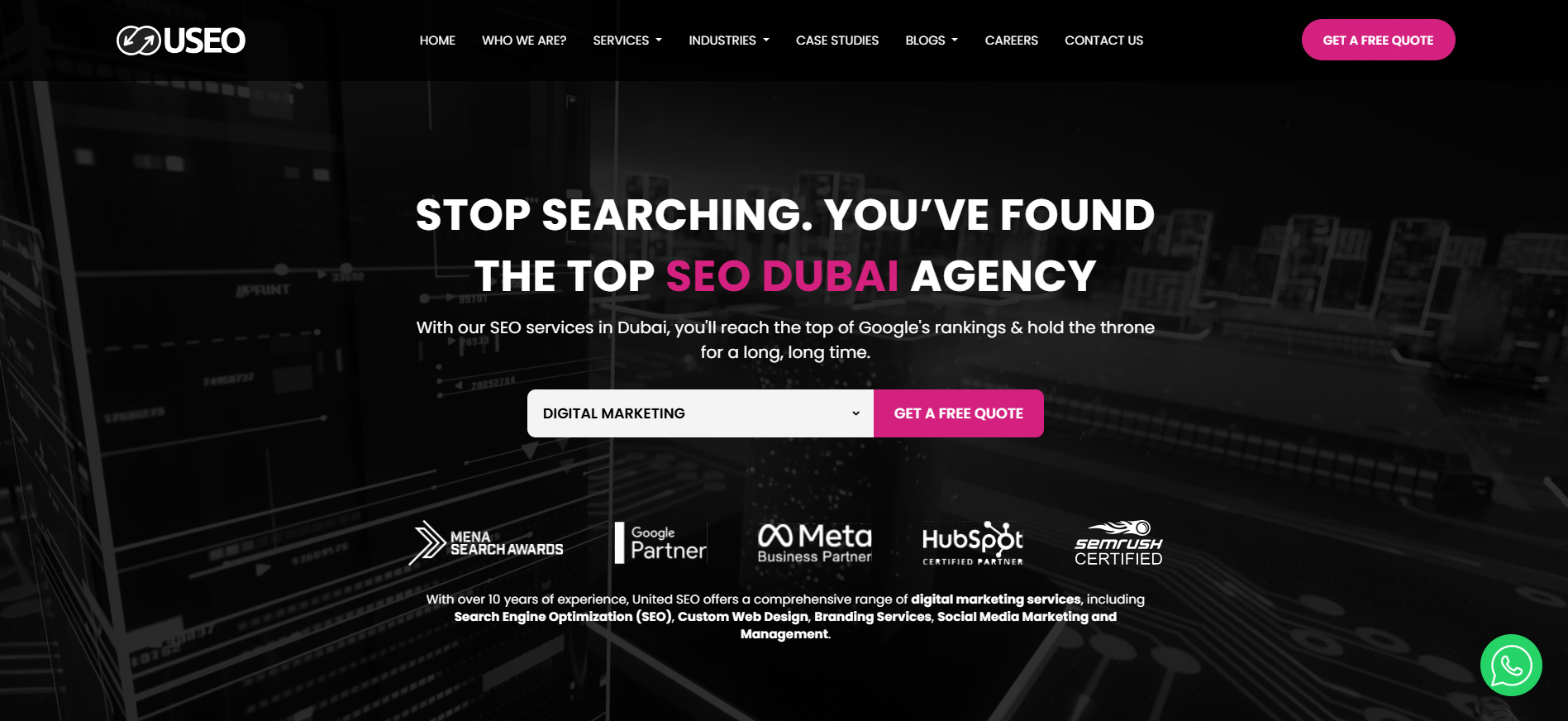 United SEO top-ranked PR agency Dubai specializing in search engine optimization with MENA Search Awards recognition.