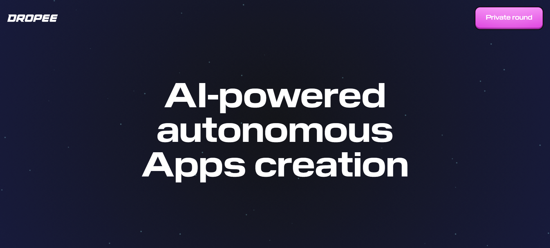 Dropee AI-powered autonomous app creation studio — top crypto presale March 2026.