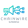 Chainwire by MediaFuse logo — teal broadcast speaker icon with agency name.