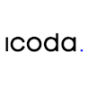 ICODA logo — lowercase icoda wordmark with dot on white background.