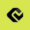 CryptoVirally logo — black geometric arrow icon on lime green background.