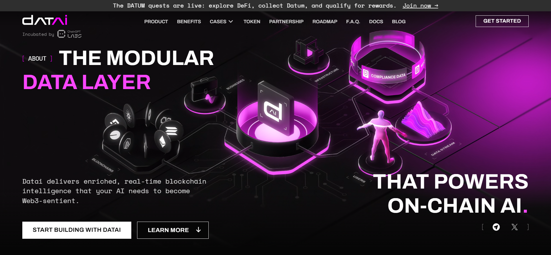 Datai Networkのホームページは、2026年4月、最高の暗号プリセールスのひとつである、モジュール式オンチェーンAIデータレイヤーを紹介している。