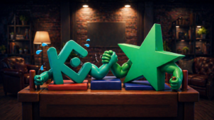 KuCoin logo character losing an arm wrestling match against a Trustpilot star, symbolizing KuCoin's suspended Trustpilot rating and reputation crisis in 2026.