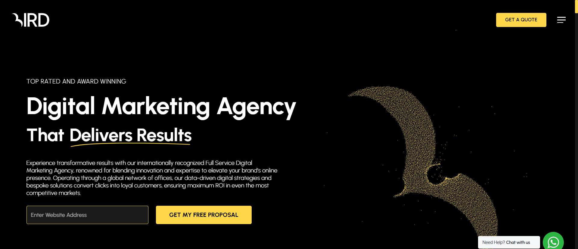 Bird Marketing homepage — top-rated award-winning digital marketing agency with full-service global capabilities.
