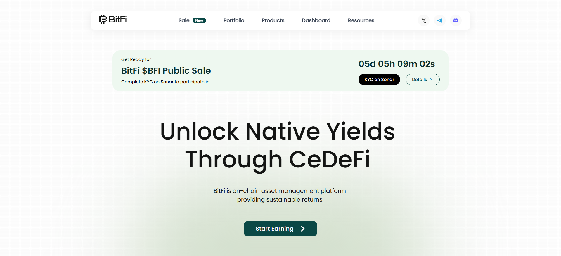 Vendita pubblica di BitFi $BFI — sblocca rendimenti Bitcoin nativi attraverso CeDeFi, tra le migliori presale crypto giugno.