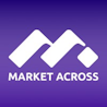 MarketAcross blockchain PR agency logo — double-arch M icon in white on purple background.