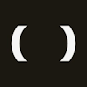Outset PR crypto agency logo — minimal white parenthesis mark on black background.