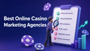 Online casino marketing agencies ranked by FTD and CPA — vetting checklist with deposit attribution and GEO compliance criteria.