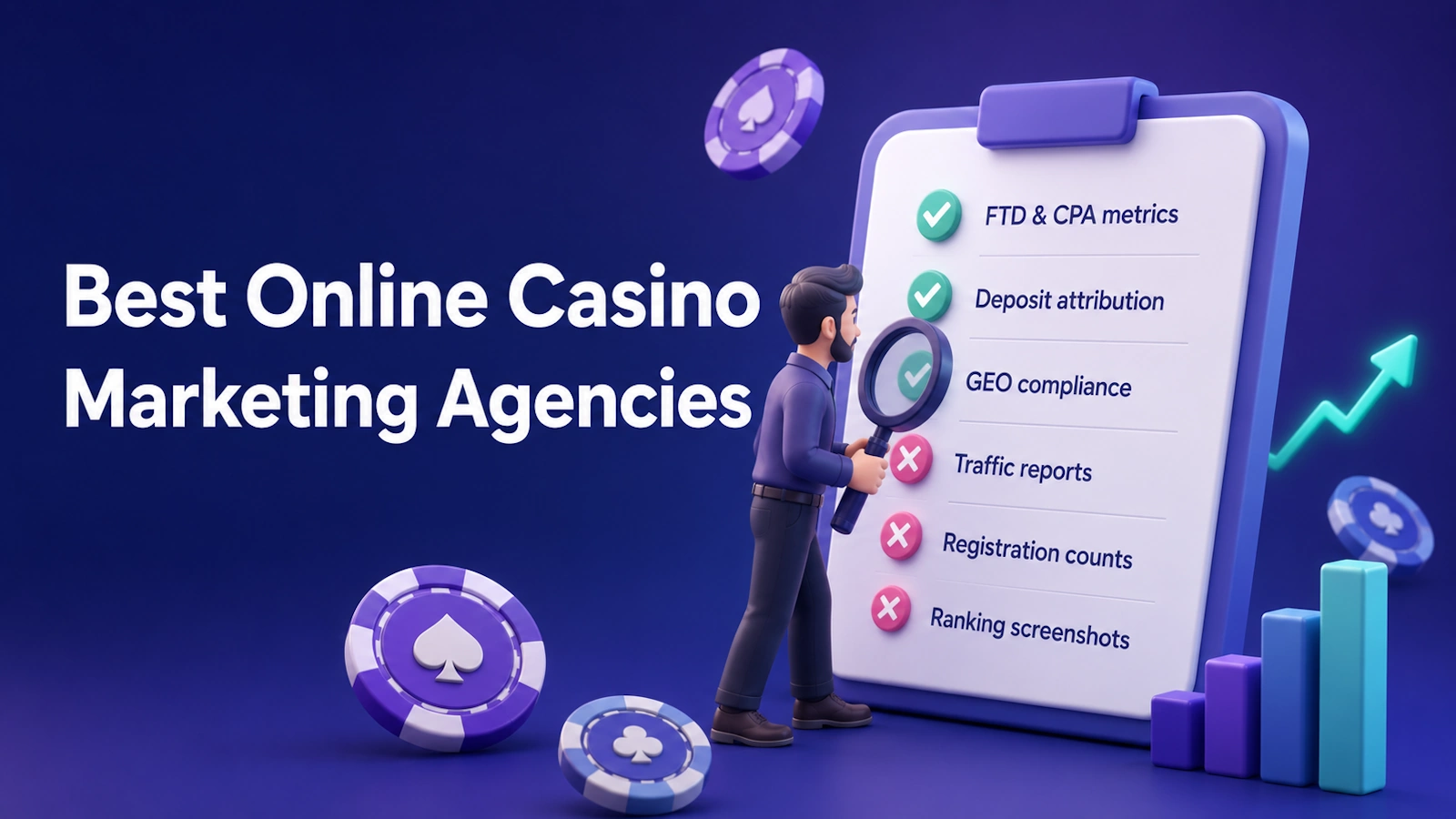 Online casino marketing agencies ranked by FTD and CPA — vetting checklist with deposit attribution and GEO compliance criteria.